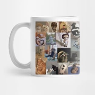 cats aesthetic collage Mug